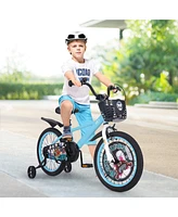 18 Inch Kids Bike with Adjustable Handlebar and Saddle for 4-8 Years Old