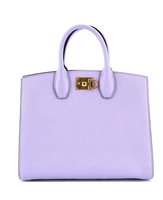 Pre-Owned Salvatore Ferragamo Medium Studio Box Satchel Leather