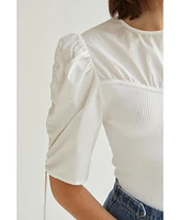 Crescent Women's Rubi Mixed Media Top