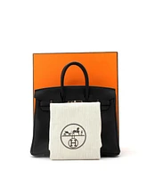Pre-Owned Hermes Birkin 25 Handbag Black Togo with Rose Gold Hardware
