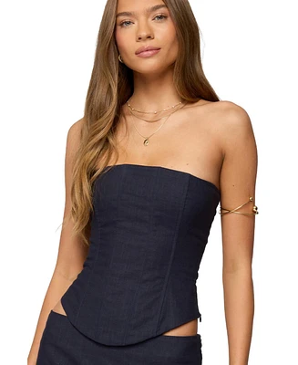 Edikted Women's Rebel Linen Look Corset