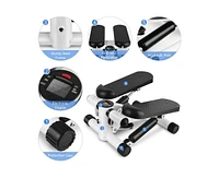 Multifunctional Stepper – Aerobic Fitness Machine with Electronic Monitor, Resistance Bands, and Slip-Resistant Footplates