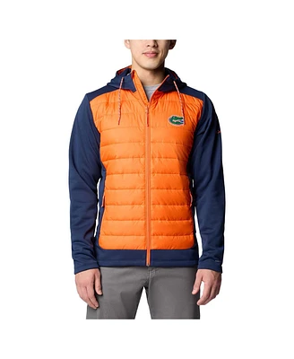 Columbia Men's Navy/Orange Florida Gators Out-Shield Hybrid Full-Zip Hoodie Jacket