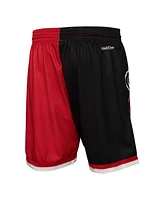 Mitchell & Ness Men's Black Miami Heat Big Face 5.0 Fashion Shorts