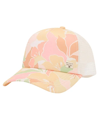 Billabong Women's White Heritage Mashup Trucker Adjustable Hat