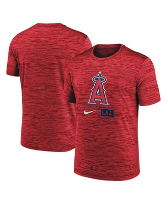 Nike Men's Red Los Angeles Angels Large Logo Velocity T-Shirt