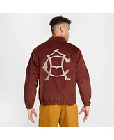 Nike Men's Brown Club America Ca x Harrington Fleece Full-Zip Corduroy Jacket