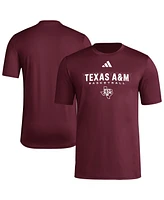 Adidas Men's Maroon Texas A&M Aggies Locker On-Court The Fade Pregame Aeroready T-Shirt