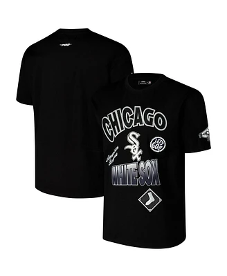 Pro Standard Men's Black Chicago White Sox Turn It Up Dropped Shoulder T-Shirt