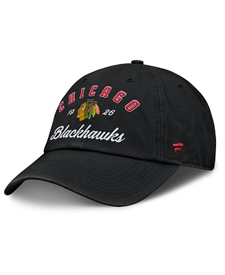 Fanatics Women's Black Chicago Blackhawks Fundamental Dasher Arch Adjustable Hat