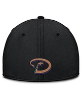 Nike Men's Gray/Black Arizona Diamondbacks Rise Swoosh Performance Flex Hat
