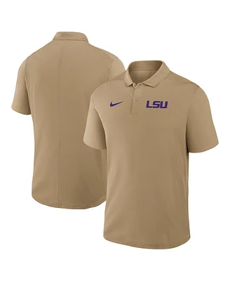 Nike Men's Tan Lsu Tigers Primetime Victory Primary Logo Performance Polo Shirt