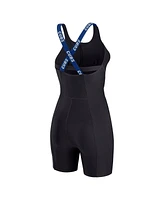 Wear by Erin Andrews Women's Black Chicago Cubs Bodycon Quarter-Zip Romper