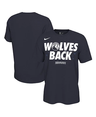 Nike Men's and Women's Navy Minnesota Timberwolves 2025 Nba Playoffs On-Court Mantra T-Shirt