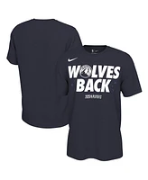 Nike Men's and Women's Navy Minnesota Timberwolves 2025 Nba Playoffs On-Court Mantra T-Shirt