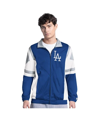 Starter Men's Royal/Gray Los Angeles Dodgers Contender Tricot Full-Zip Track Jacket