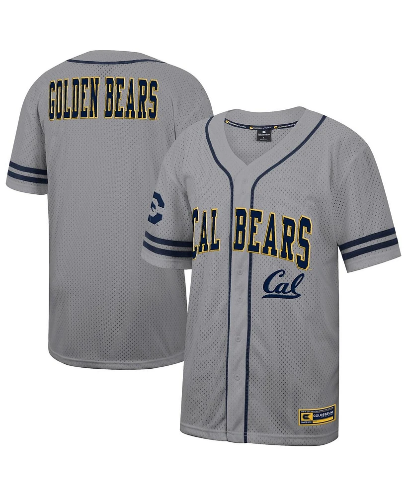 Colosseum Men's Gray Cal Bears Free Spirited Baseball Jersey