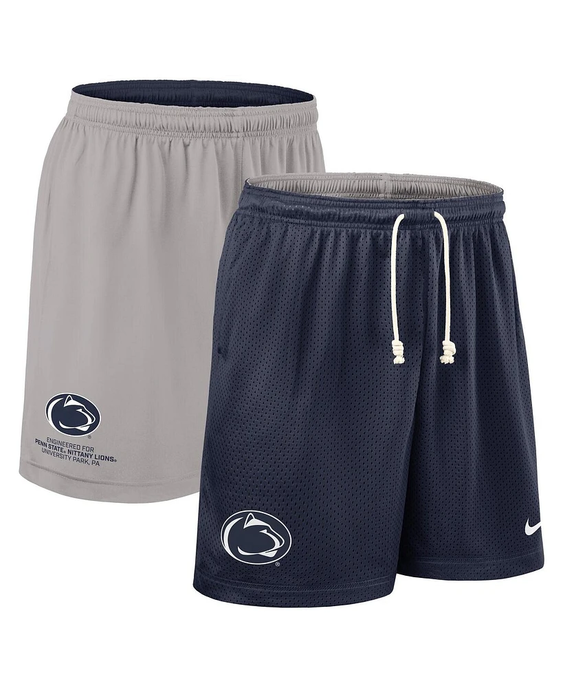 Nike Men's Navy/Gray Penn State Nittany Lions 2025 Sideline Reversible Performance Shorts