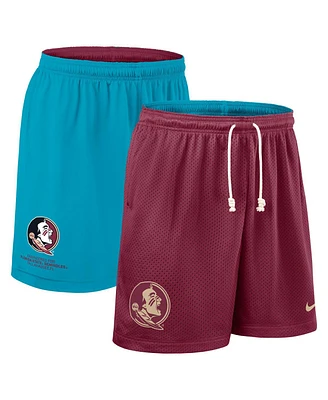 Nike Men's Garnet/Turquoise Florida State Seminoles 2025 Sideline Reversible Performance Shorts