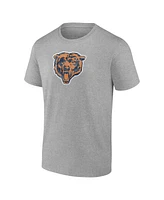 Fanatics Men's Gray Chicago Bears Distressed Throwback Logo T-Shirt