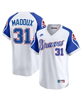 Nike Men's Greg Maddux White Atlanta Braves Throwback Cooperstown Collection Limited Jersey