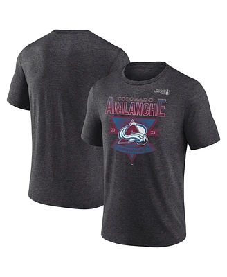 Fanatics Men's Heather Charcoal Colorado Avalanche 2025 Stanley Cup Playoffs Crossbar Tri-Blend T-Shirt