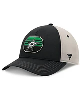 Fanatics Men's Black/Gray Dallas Stars 2025 Stanley Cup Playoffs Locker Room Trucker Adjustable Hat