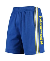Men's Mitchell & Ness Royal Golden State Warriors Hardwood Classics Primary Logo Swingman Shorts