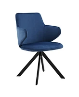Upholstered Velvet Dining Armchair with Tufted Backrest