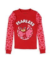 Pj Masks Toddler Girls Owlette Fearless 2 Piece Long Sleeve Tight Fit Pajama Set