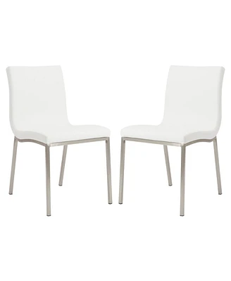 Upholstered Leather Dining Chairs Set of 2 with Supportive Backrest for Room