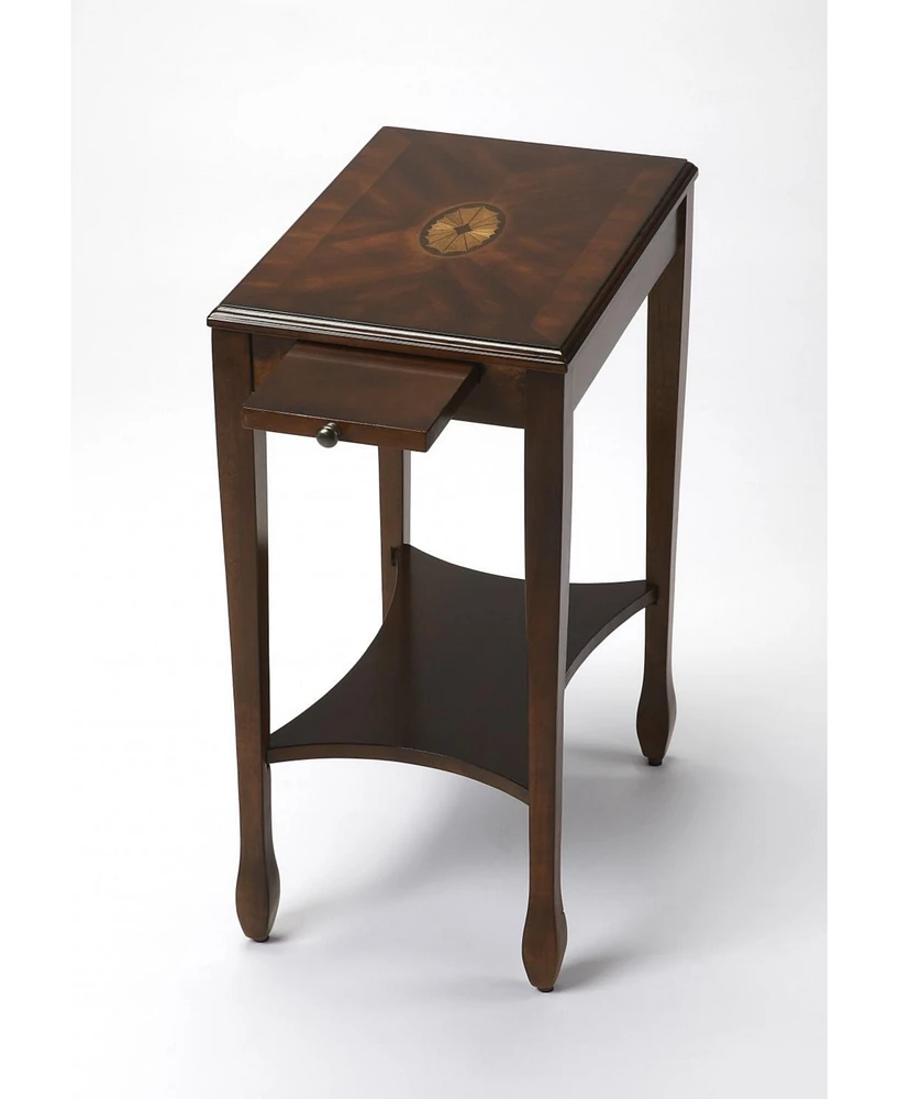 Modern Manufactured Wood Rectangular End Table with Lower Shelf