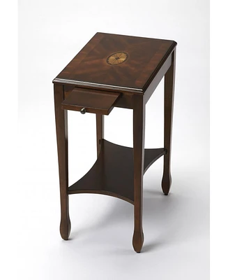 Modern Manufactured Wood Rectangular End Table with Lower Shelf