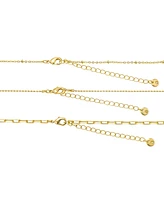 Unwritten Cubic Zirconia and Crystal Celestial Evil Eye and Moon Layered Necklace Set