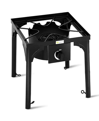 100,000-btu Portable Propane Outdoor Camp Stove with Adjustable Legs