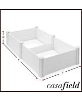 3' x 6' x 12" White Vinyl Raised Garden Bed, Above Ground Planter Box