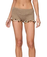 Edikted Women's Kairi Bead Crochet Shorts
