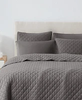 Cannon Oversized Cotton Percale 3-Pc. Quilt Set