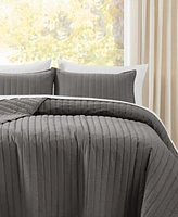 Brooklyn Loom Oversized Cotton Percale 3-Pc. Quilt Set