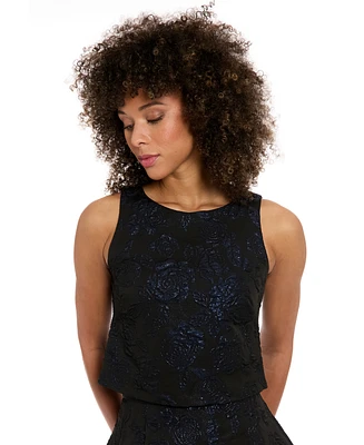 Muse Women's Textured-Rose Sleeveless Top