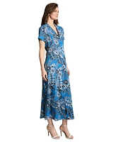 Jones New York Women's Printed Collared Button-Front Dress