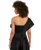 Muse Women's One-Shoulder Asymmetric-Bow Top