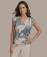 Donna Karan New York Women's Sleeveless Printed Blouse