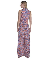 Vince Camuto Women's Printed Halter-Neck Jumpsuit