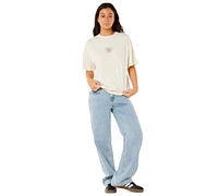 Rip Curl Juniors' Cotton Butterfly Crewneck T-Shirt
