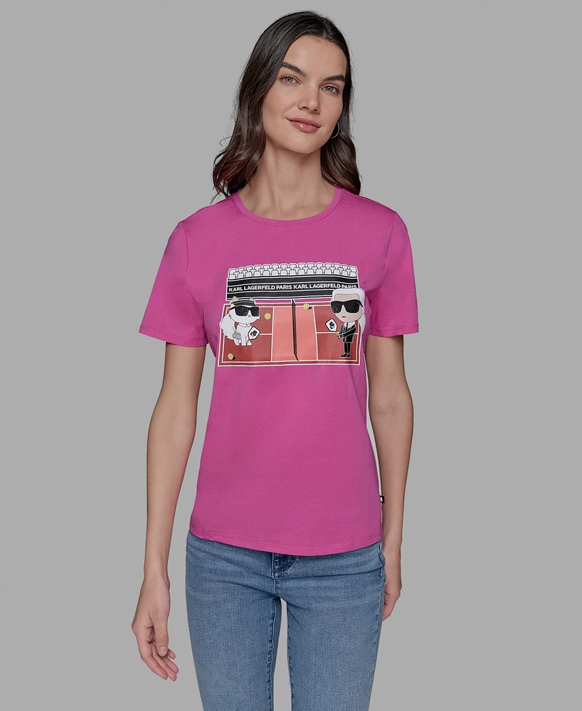 Karl Lagerfeld Paris Petite & Choupette Graphic Tee
