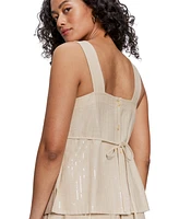 Sanctuary Women's Desert Square-Neck Sleeveless Sequin Top