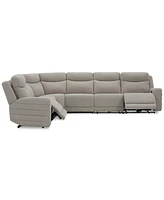 Kristyan 6-Pc. Fabric Sectional with 3 Power Motion Chairs, Exclusively at Macy's