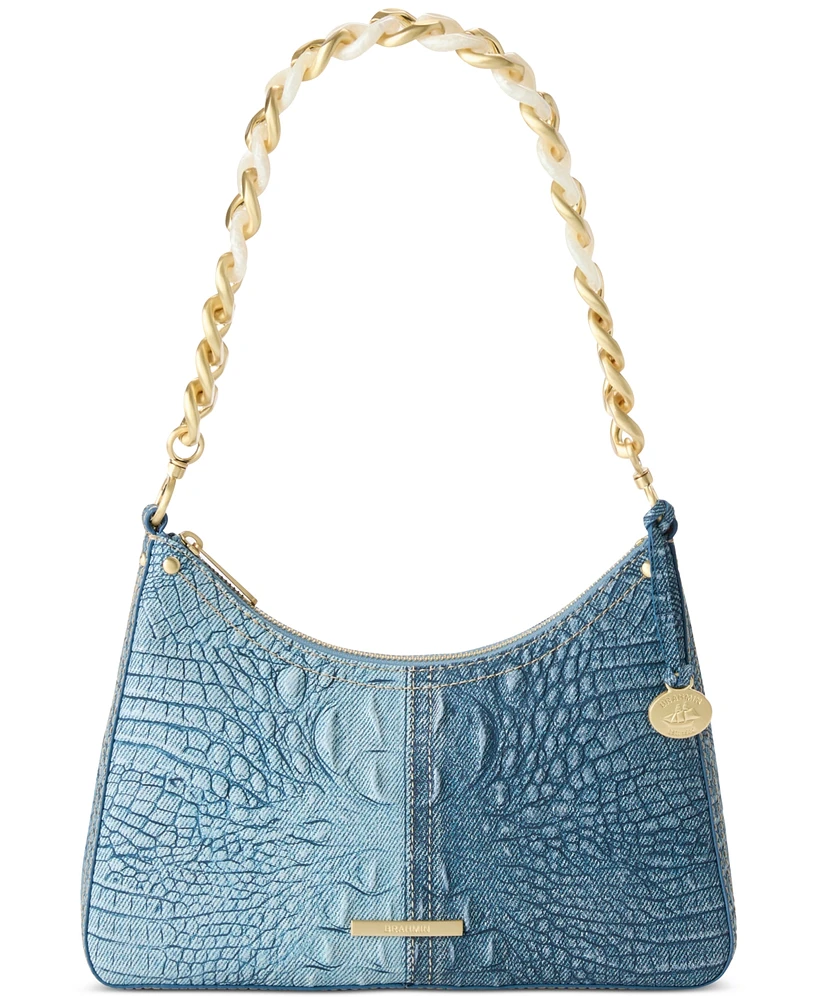 Brahmin Mod Esme Denim Secour Medium Leather Shoulder Bag