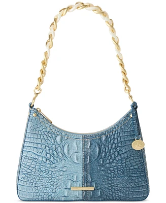 Brahmin Mod Esme Denim Secour Medium Leather Shoulder Bag